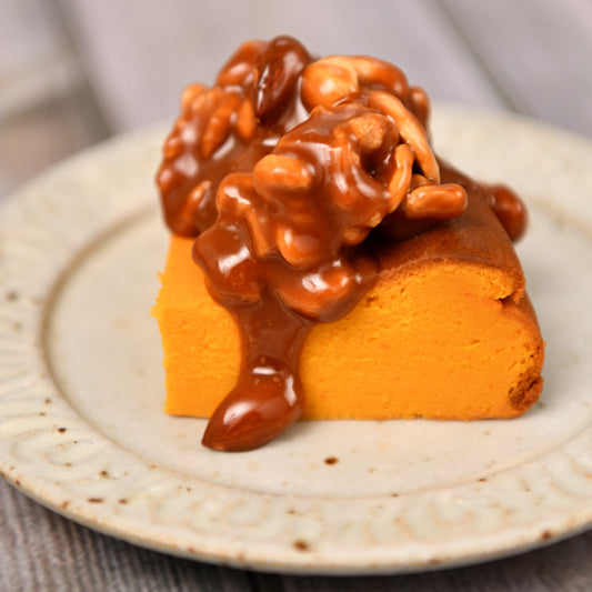 【レシピ】かぼちゃケーキのキャラメルナッツソースかけ