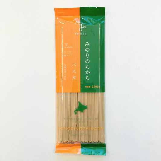 北海道産小麦みのりのちから100%使用 みのりのちからパスタ（1.7mm 丸麺タイプ 300g）