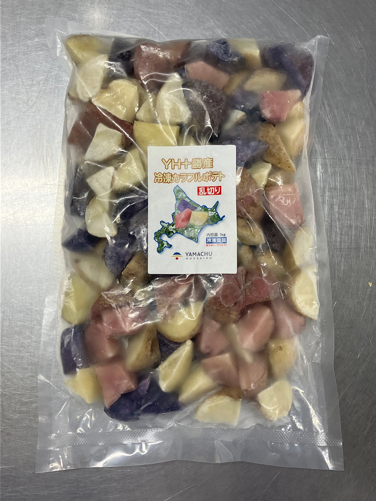 【冷凍】北海道産カラフルポテト（乱切り）1kg